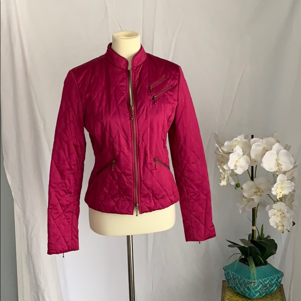 Hot pink satin jacket